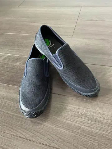 스핑글무브 자수 인디고 슬립온