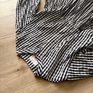 BEARDNLEY 깅엄 체크 롱 셔츠 원피스