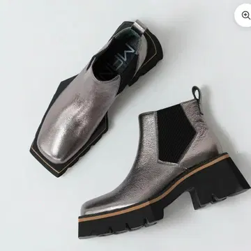 MANA 마나 엣지 밑창 사이드 고어 부츠 실버