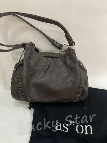 as'on 브라운그레이 숄더백