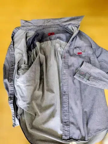 EDW Tough & Stretch 그레이 LL 사이즈 데님 셔츠