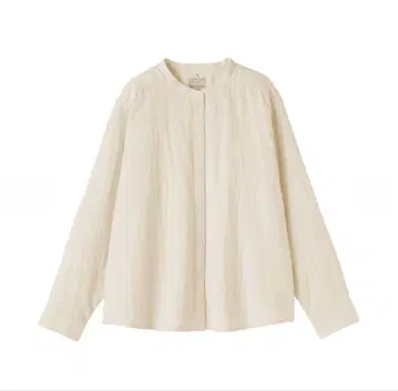 [ 무인양품 ] 카폭 혼방 이중 거즈 긴팔 블라우스