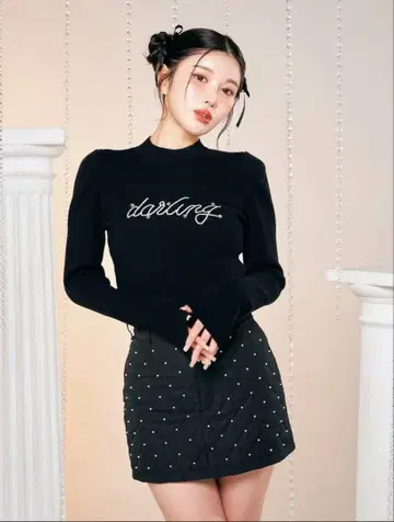 다리치 darling 비쥬 니트탑