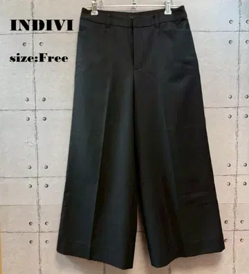 [ 새상품급 ] INDIVI 와이드 팬츠 슬랙스 깔끔한 포멀 고급 블랙