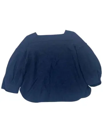 e165 UNTITLED 벌룬 소매 네이비 팔분 소매 풀오버