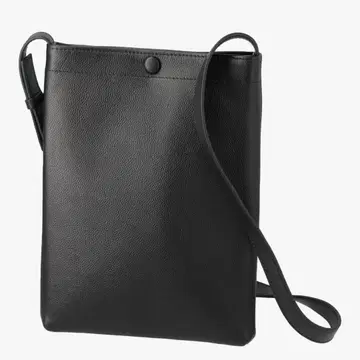 VORQIT 천연 가죽 숄더백 블랙