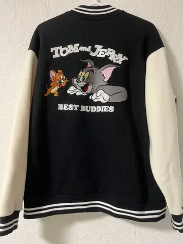 톰과 제리 바시티 자켓 블랙