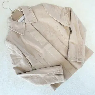 보이스메일 울 100% 스탠드 카라 자켓 베이지 계열 M 사이즈