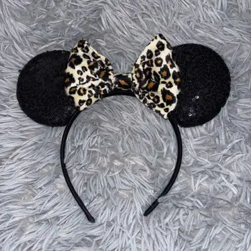 디즈니 레오파드 무늬 머리띠 레오파드 해외