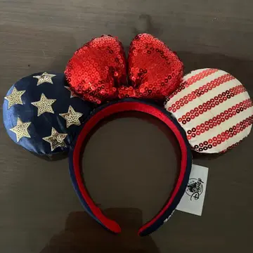 디즈니랜드 디즈니씨 해외 한정 미국 국기 머리띠
