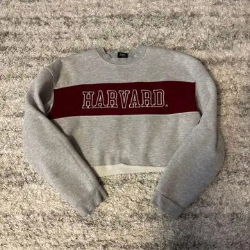 새상품급 Hype & Vice 하버드 대학 크롭 맨투맨