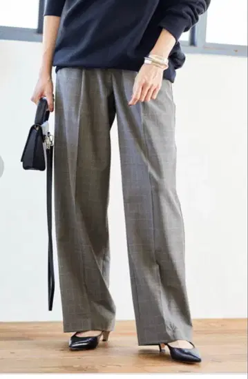 FRAMeWORK 프레임워크 TW 체크 스트레이트 팬츠 38