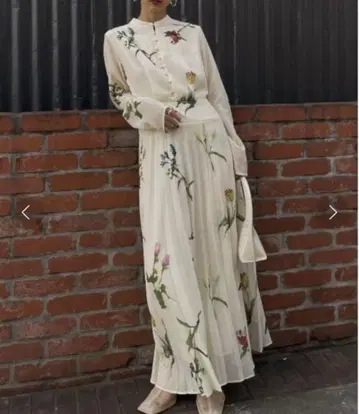 AMERI 플라워 프린트 롱 원피스 S