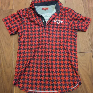 캘러웨이 하운드 투스 패턴 피케 셔츠