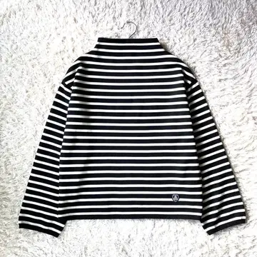 택없는 새상품 오르치발 보틀넥 보더 니트 티셔츠