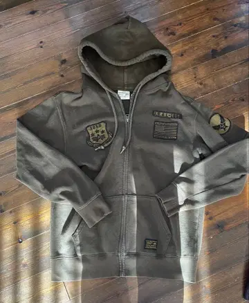 알파인더스트리 밀리터리 집업 후드티 L 사이즈