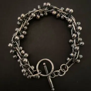 빈티지 멕시코 실버 펄 DNA 링크 팔찌