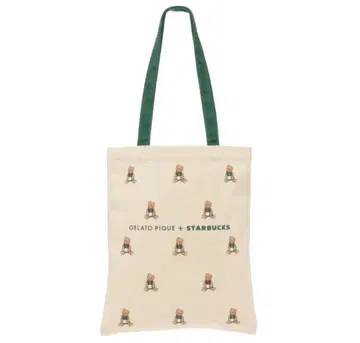 GELATO PIQUE + STARBUCKS 베어 패턴 토트백 아이보리