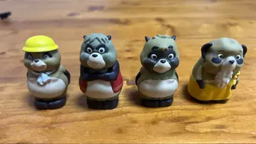 지브리 손가락 인형 헤이세이 너구리 대작전 폼포코 4종 세트