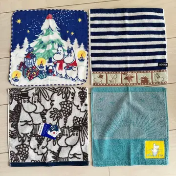 무민 타월 손수건 4장 세트