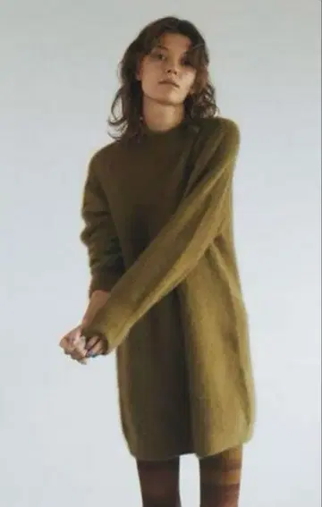 스티븐 앨런 모헤어 혼방 니트 원피스