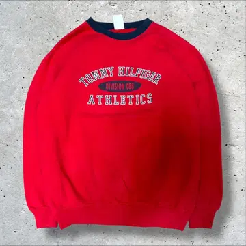 [ 90s 초레어 ] TOMMY HILFIGER 타미 맨투맨 빨간색 L