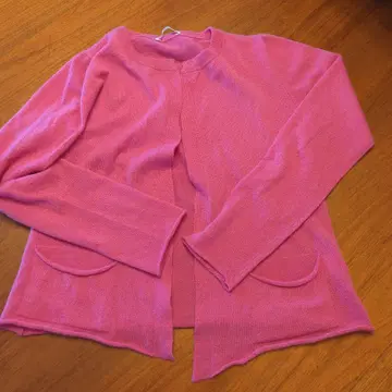 핑크 가디건 n100 포켓 부착 하자품