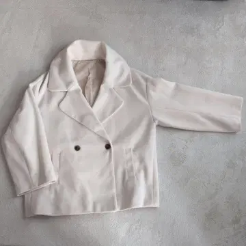 화이트 더블 브레스트 자켓