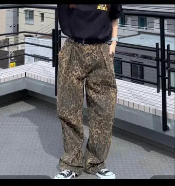 [ 완판 ] PAGE BOY LIM 모듬 루즈 팬츠 레오파드 M