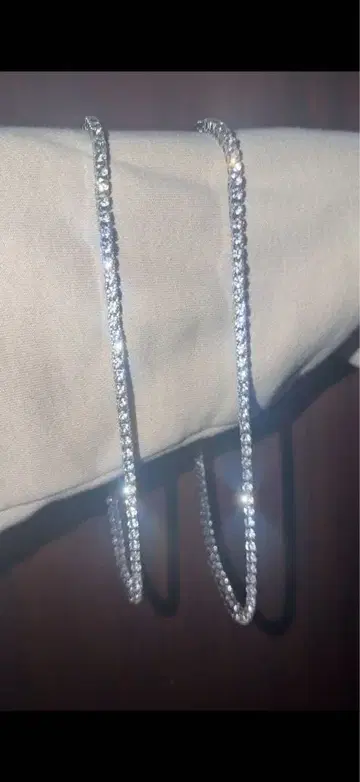 테니스 체인 목걸이 지르코니아