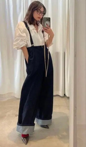 CREDONA 와이드 데크 오버롤 인디고