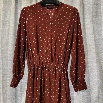 쉽스 프린트 롱 슬리브 원피스 미니 꽃무늬 원피스 원피스