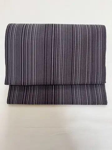 기모노 일본 의류 후쿠로 오비 블랙 그레이 보라색 스트라이프