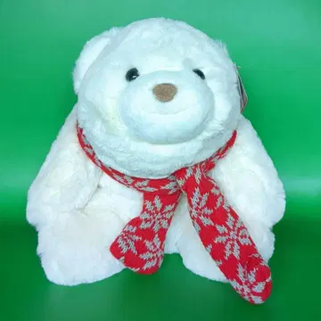 GUND 가 스너플 위드 스카프 화이트 M 곰 봉제 인형