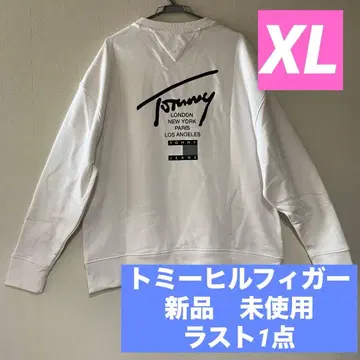 [ 새상품 ] 타미힐피거 맨투맨 화이트 로고 XL