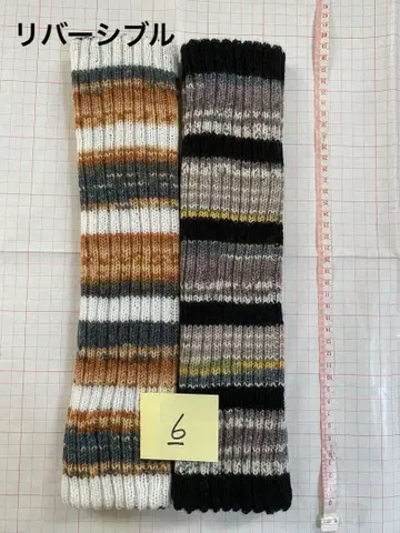 핸드메이드 레그 워머 opal 털실 6 리버서블