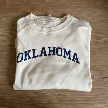 Oklahoma 프린트 맨투맨 아이보리