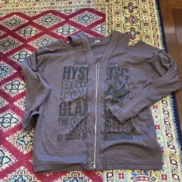 HYSTERIC GLAMOUR 그레이 프리 후드티