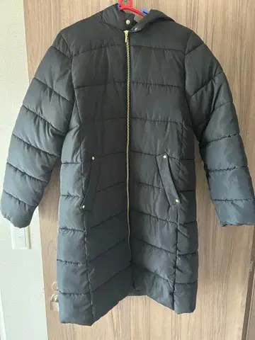 Right-on 롱 다운 코트 블랙