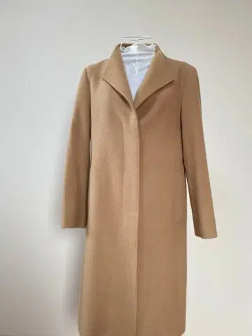 카멜 23구 롱 코트