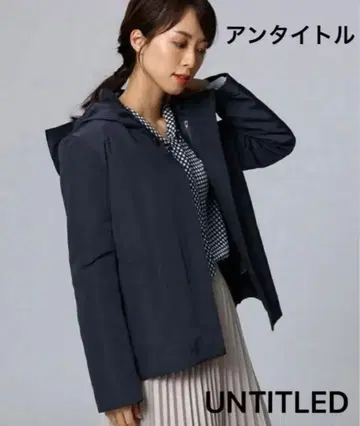 언타이틀 UNTITLED 타프타 숏 자켓 집업 블랙