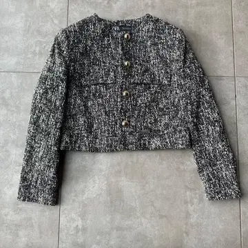 ZARA 노카라 자켓 트위드 S 사이즈