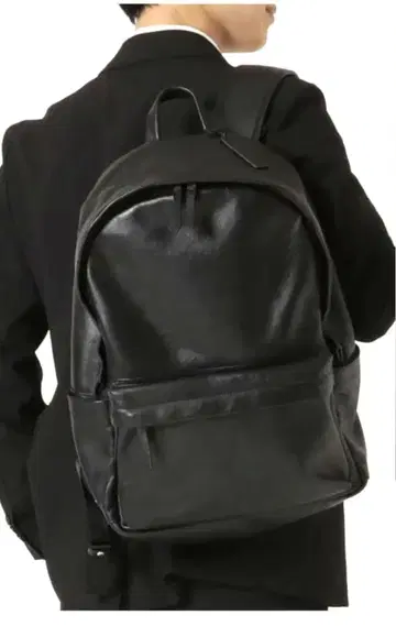 Leather Laboratory 천연 가죽 백팩 M 사이즈 블랙