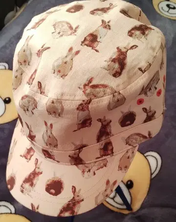 토끼 프린트 워크캡 미사용품
