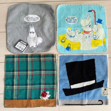 무민 타월 손수건 4개 세트