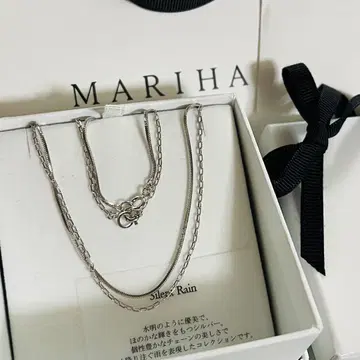 MARIHA Silent Rain 목걸이 2연 60cm 실버 SV925