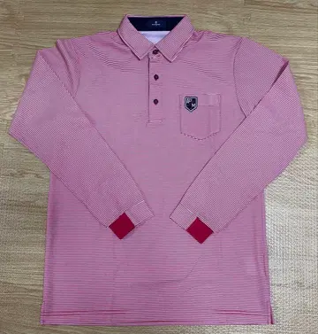 새상품급 Munsingwear 보더 긴팔 피케 셔츠 L 사이즈