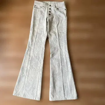 Y2K TORNADO MART white flare denim bp