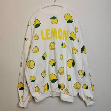 PUNYUS 푸뉴즈 3 새상품급 레몬 패턴 오버 사이즈 맨투맨