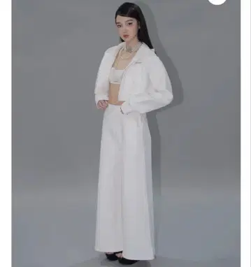 andwang Kirakira flare pants (white) 002